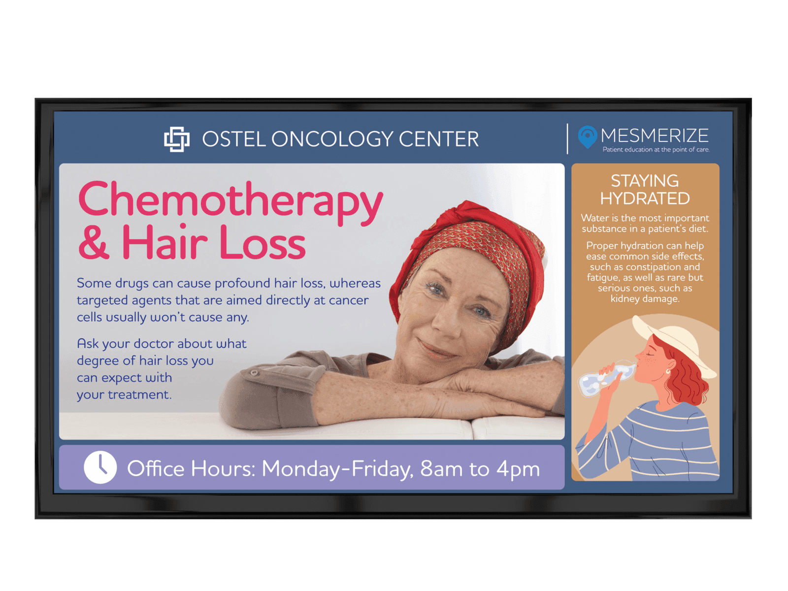 Mesmerize Oncology digital screen